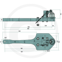 Płyta nośna K80 885/284/50 3000kg Scharmüller 0096031210