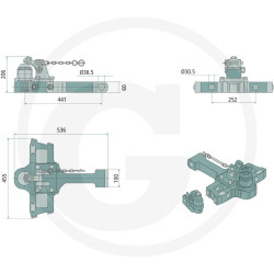 Płyta nośna K80 536/455/60 4000kg Scharmüller 009603211A11