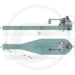 Płyta nośna K80 1150/260/60 3000kg Scharmüller 009603360A02