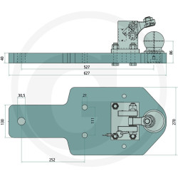 Płyta nośna K80 627/270/40 2000kg Scharmüller 009603660