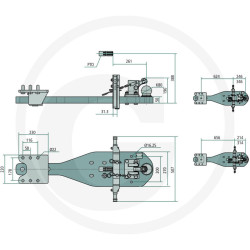 Płyta nośna K80 1070/270/50 3000kg Scharmüller 009603880