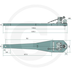 Płyta nośna K80 1295/240/45 3000kg Scharmüller 009604000