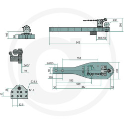 Płyta nośna K80 940/260/60 4000kg Scharmüller 009604460A29