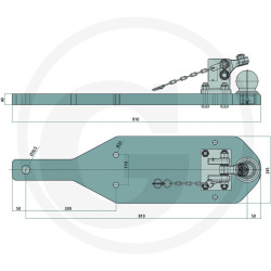 Płyta nośna K80 910/245/40 3000kg Scharmüller 009604540