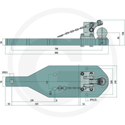 Płyta nośna K80 800/245/50 3000kg Scharmüller 009604560