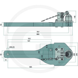 Płyta nośna K80 868/290/50 3000kg Scharmüller 009604603