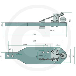 Płyta nośna K80 877/240/50 3000kg Scharmüller 009605230A02