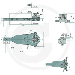 Płyta nośna K80 872/345/50 4000kg Scharmüller 009605240-A03
