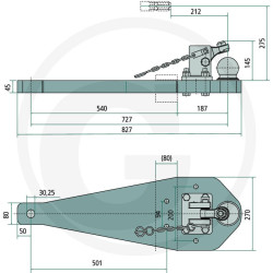 Płyta nośna K80 827/270/45 3000kg Scharmüller 009605970