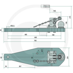 Płyta nośna K80 765/230/45 3000kg Scharmüller 009605973