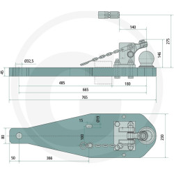 Płyta nośna K80 765/230/45 3000kg Scharmüller 009605975
