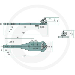 Płyta nośna K80 1338/345/50 4000kg Scharmüller 009605999