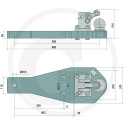 Płyta nośna K80 700/245/50 3000kg Scharmüller 009606390