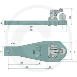Płyta nośna K80 738/245/50 3000kg Scharmüller 009606391