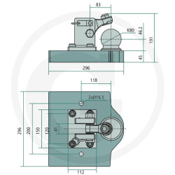 Płyta nośna K80 296/296/45 3000kg Scharmüller 009609100