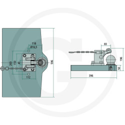 Płyta nośna K80 396/596/50 4000kg Scharmüller 009609220