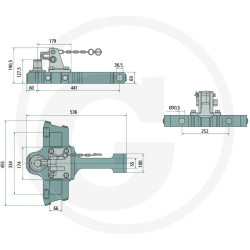 Płyta nośna Piton Fix 536/455/60 3000kg Scharmüller 009613211A11