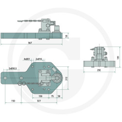 Płyta nośna Piton Fix 567/292/50 3000kg Scharmüller 009613680