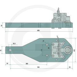 Płyta nośna Piton Fix 695/245/50 3000kg Scharmüller 009614521