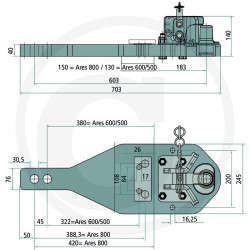 Płyta nośna Piton Fix 703/245/40 3000kg Scharmüller 009616400