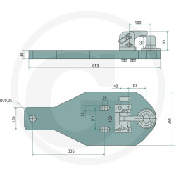 Płyta nośna Piton Fix 613/250/40 3000kg Scharmüller 009616450A29