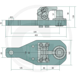 Płyta nośna Piton Fix 403/165/35 3000kg Scharmüller 009616460A24