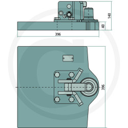 Płyta nośna Piton Fix 396/396/40 2000kg Scharmüller 009619410A01