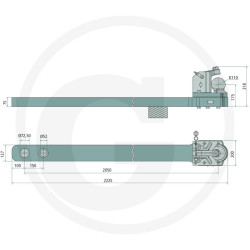 Płyta nośna K80 2225/127/75 4000kg Scharmüller 009624100A17