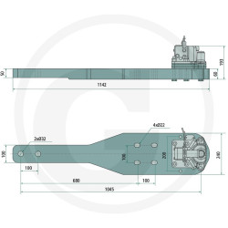 Płyta nośna Piton Fix 1142/240/60 4000kg Scharmüller 009633870