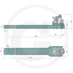 Płyta nośna K80 2028/127/65 3000kg Scharmüller 009643290