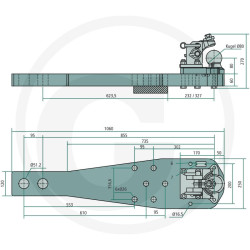 Płyta nośna K80 1060/250/60 4000kg Scharmüller 009645710