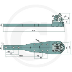 Płyta nośna K80 1178/250/55 3000kg Scharmüller 009645720