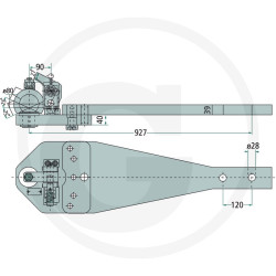 Płyta nośna K80 927/296/39 2800kg Rockinger RO825L0304C