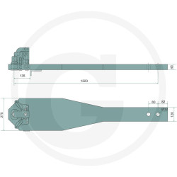 Płyta nośna K80 1223/275/ 3000kg Rockinger RO825L21340
