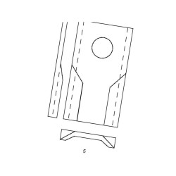Nożyk kosiarki 95 x 55 x 4mm gat Ø 19mm