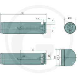 Sworzeń 40x160mm Scharmüller