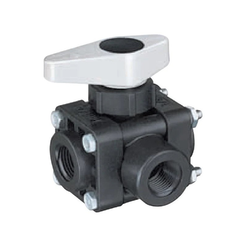 TeeJet AAB343M312PP Zawór 3-drożny 1/2" BSP żeński AA(B)343M-3-1/2-PP