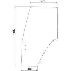 82000396KR Szyba New Holland drzwi Kramp 8716106314614