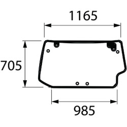 00121438030 Szyba Deutz Fahr tylna Kramp 3660980070201