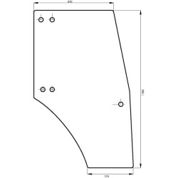0097701050 Szyba Deutz Fahr drzwi SDF 2250-0097701050