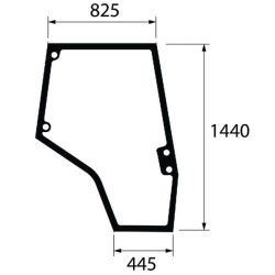 4272771M1 Szyba Massey Ferguson drzwi, prawa, Kramp 3660980072045