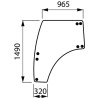 3674696M1 Szyba Massey Ferguson drzwi lewa Kramp 8719493087093