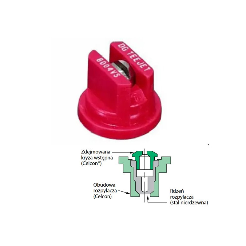 TeeJet DG8004VS Dysza płaskostrumieniowa DG 80 stopni 04 V2A