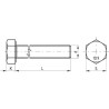 Śruba M12x35 kl.10.9, SW19 cały gwint, czarna (szt) M12x1,75x35