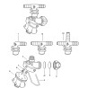 Uchwyt dyszy potrójny do węża 3/4", 24230A-2-785-NYB