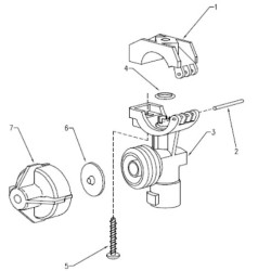 Korpus QJ17560A TeeJet do rury 20mm przyłącze F 9,5mm