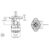 Silnik orbitalny, wał Ø 25 mm kołnierz A2