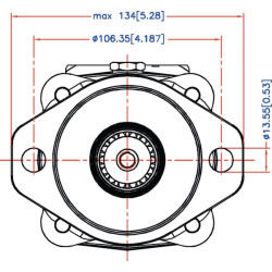 Silnik orbitalny, wał Ø 1-1/4" Z-14 100cc