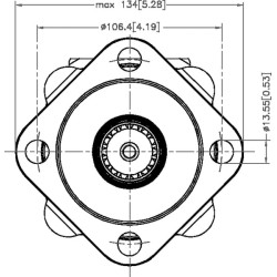 Silnik orbitalny, wał Ø 1-1/4" Z-14 80cc