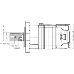 Silnik orbitalny, wał Ø 1-1/4" Z-14 80cc